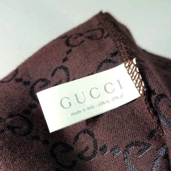 Gucci Silky Drawstring Dust Bag – Tan & Brown, Protective Luxury Storage Bag - Picture 10 of 11